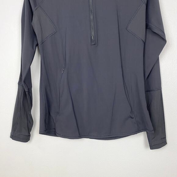 Athleta Eclipse Half Zip Pullover Reflective Running Top Long Sleeve Yoga Medium - Picture 4 of 12